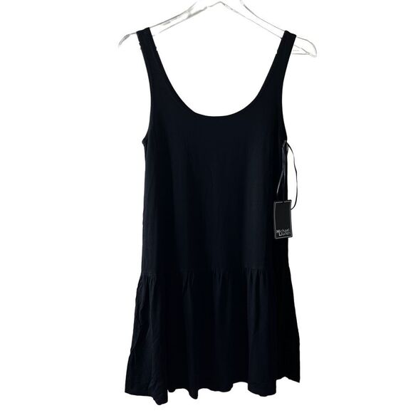 Michael Lauren Duff Black Tiered Mini Tank Dress Size XS NWT‎ - Picture 2 of 10